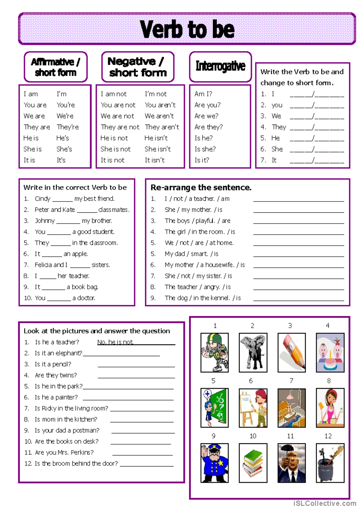 Exercise 3 - Nationalities Practice: Verb to Be Short Forms - Studocu
