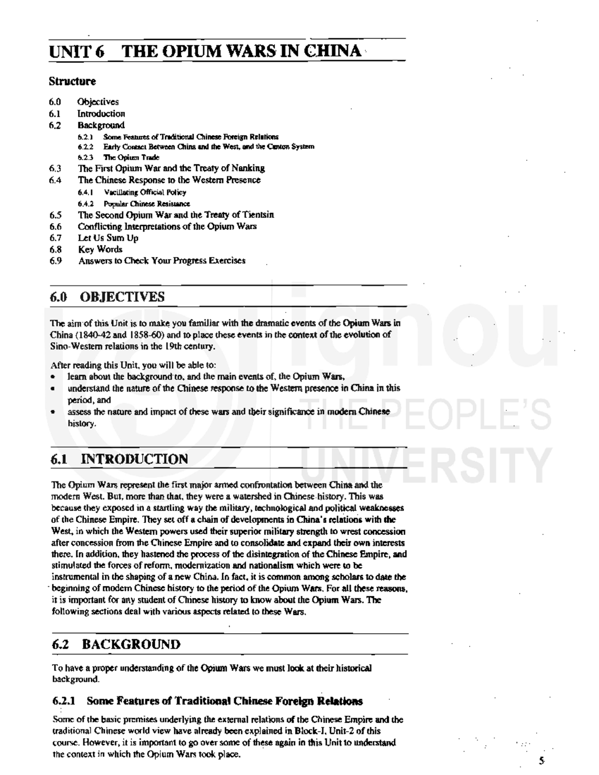 Block-2 - Notes on opium wars - UNIT 6 THE OPIUM WARS. IN CHINA ...