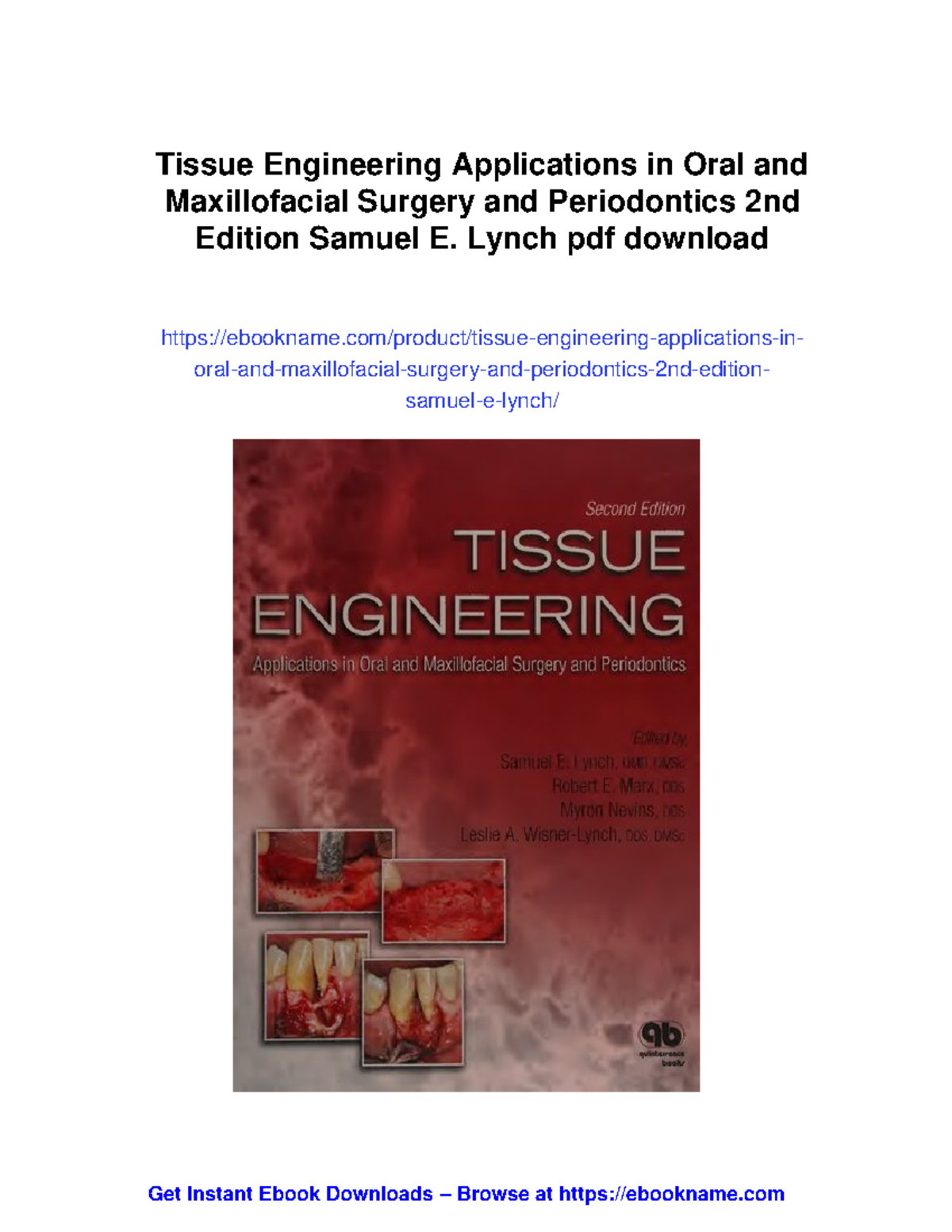 Tissue Engineering in Oral & Maxillofacial Surgery: 2nd Edition ...