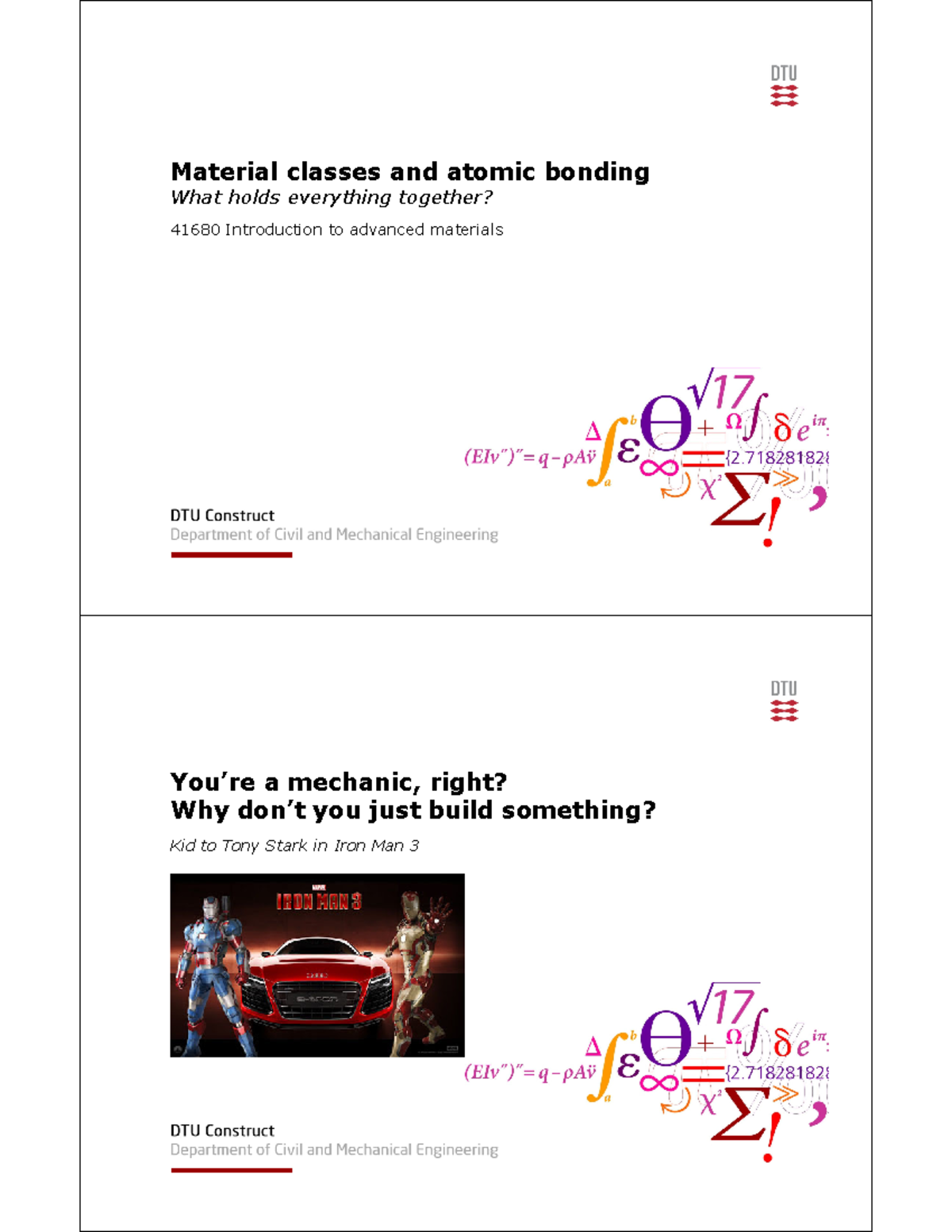 Advanced Materials Lecture Notes - Course 41680 - Document Preview