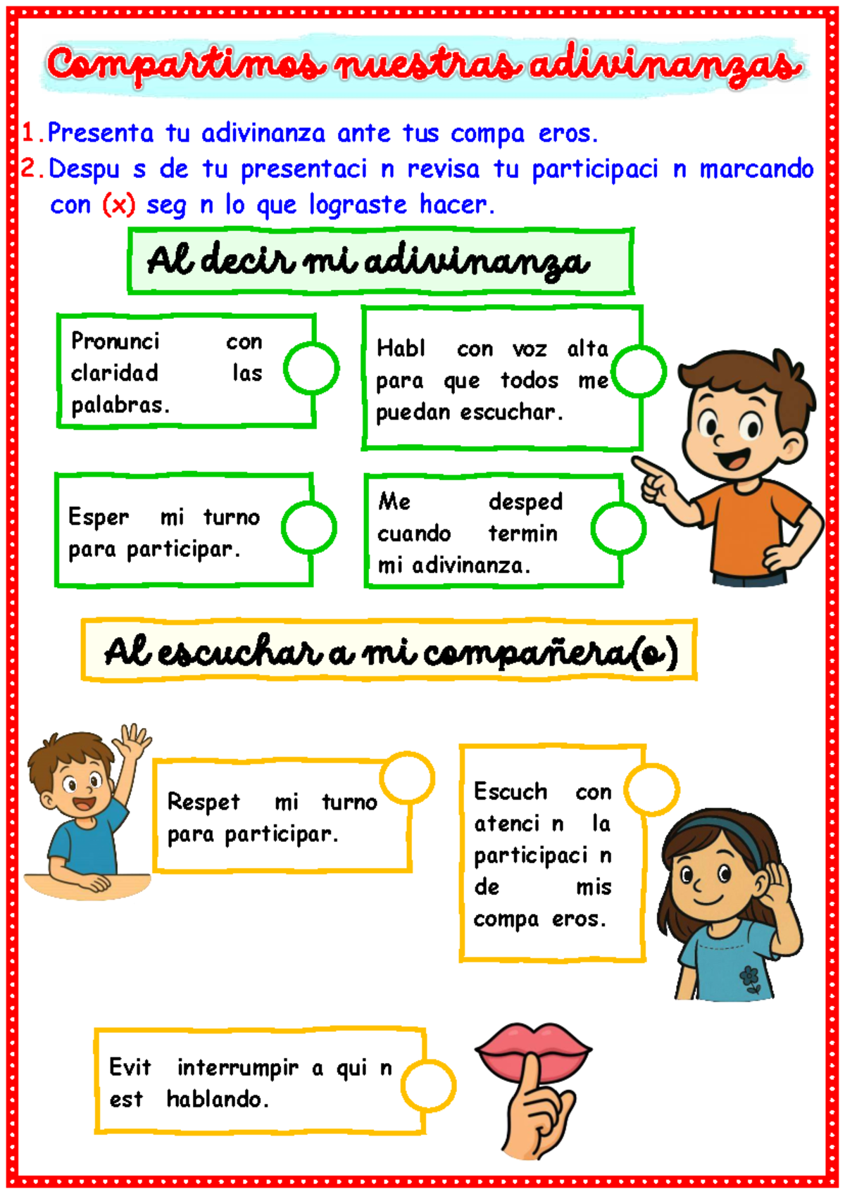 Ficha de Adivinanzas - Actividad con la Maestra Janet - Document Preview