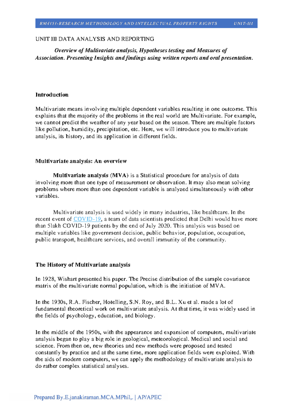 MCA.MPhil: Methodology & Intellectual Property Rights - MVA Insights ...