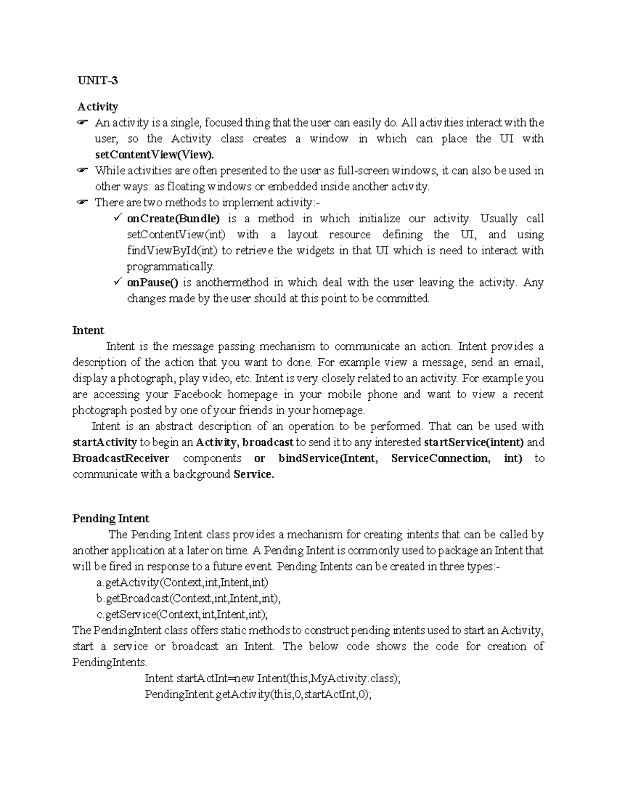 Unit 3 Final - This is the note about it&e - UNIT- Activity An activity ...