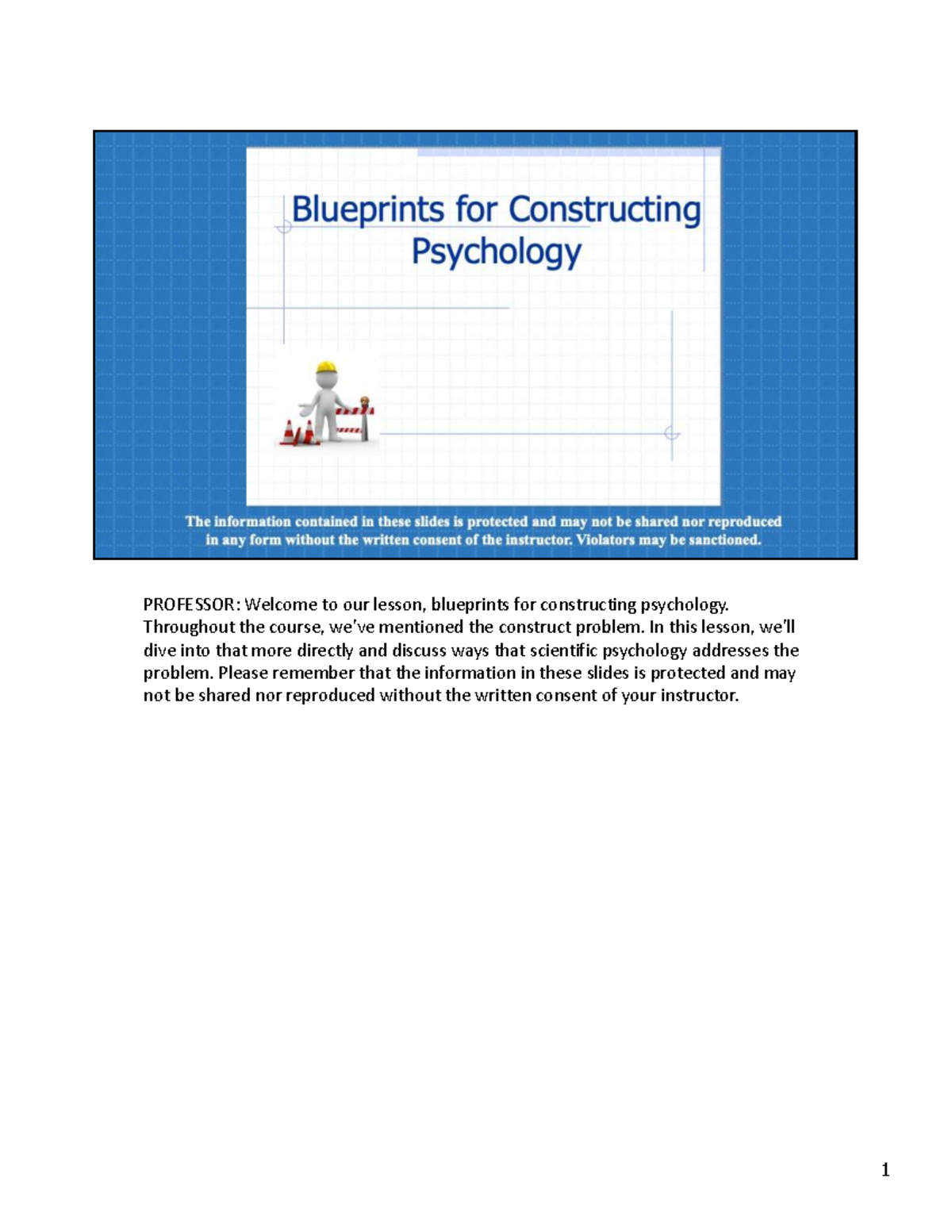 Psychology Lesson: Understanding Constructs and Variables - Studocu