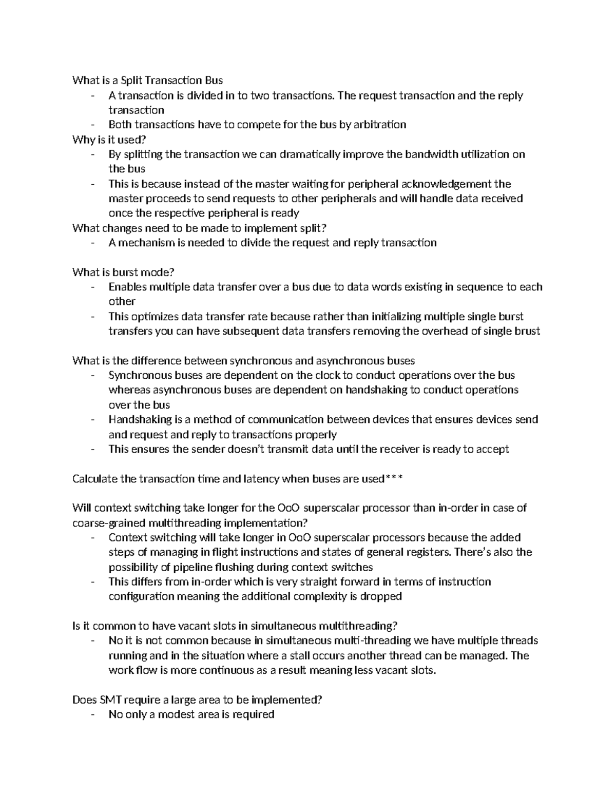Quiz 2 Prep - Questions to prepare you for quiz 2 - What is a Split ...