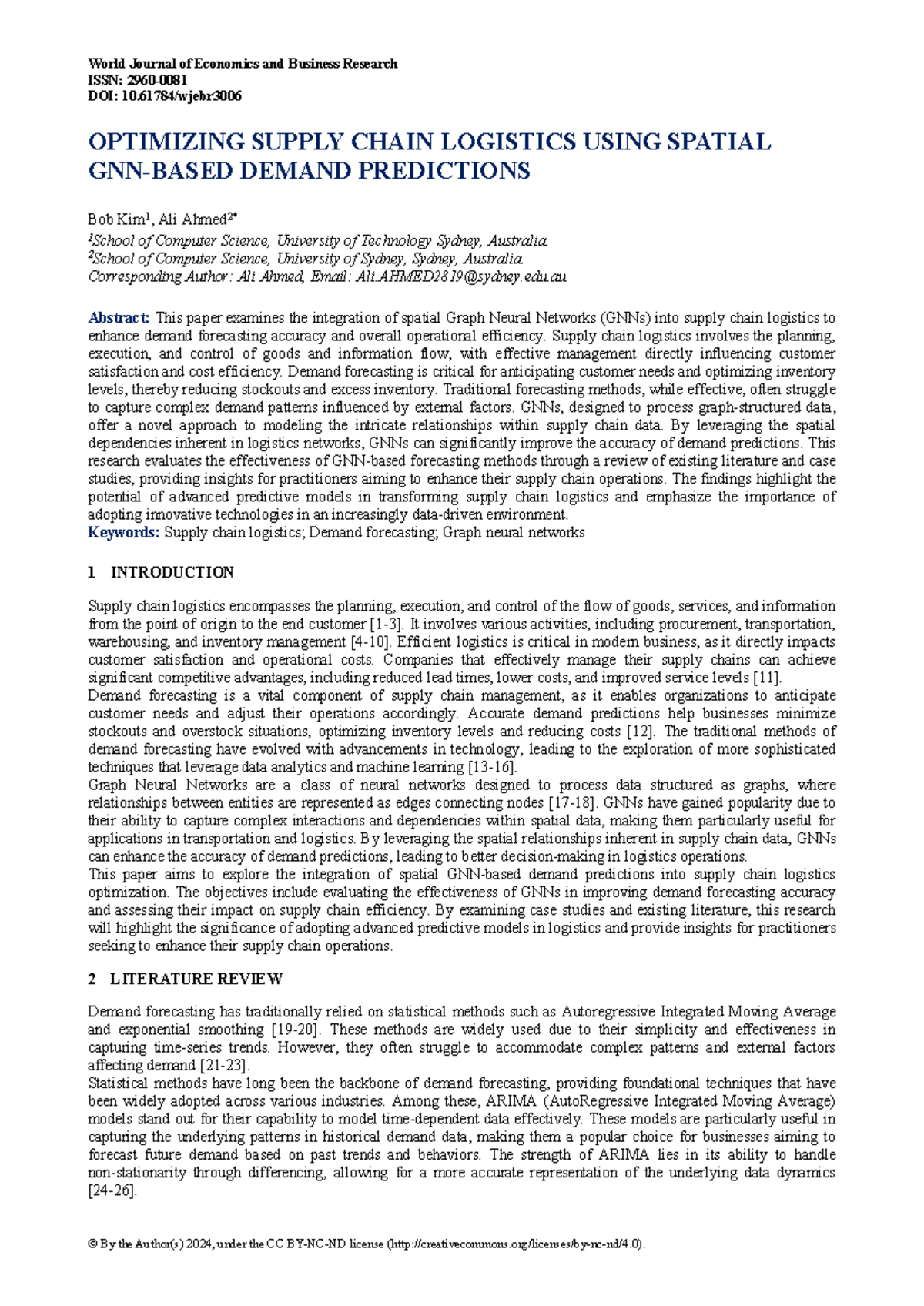 Optimizing Supply Chains: Spatial GNN-Based Demand Predictions - Studocu