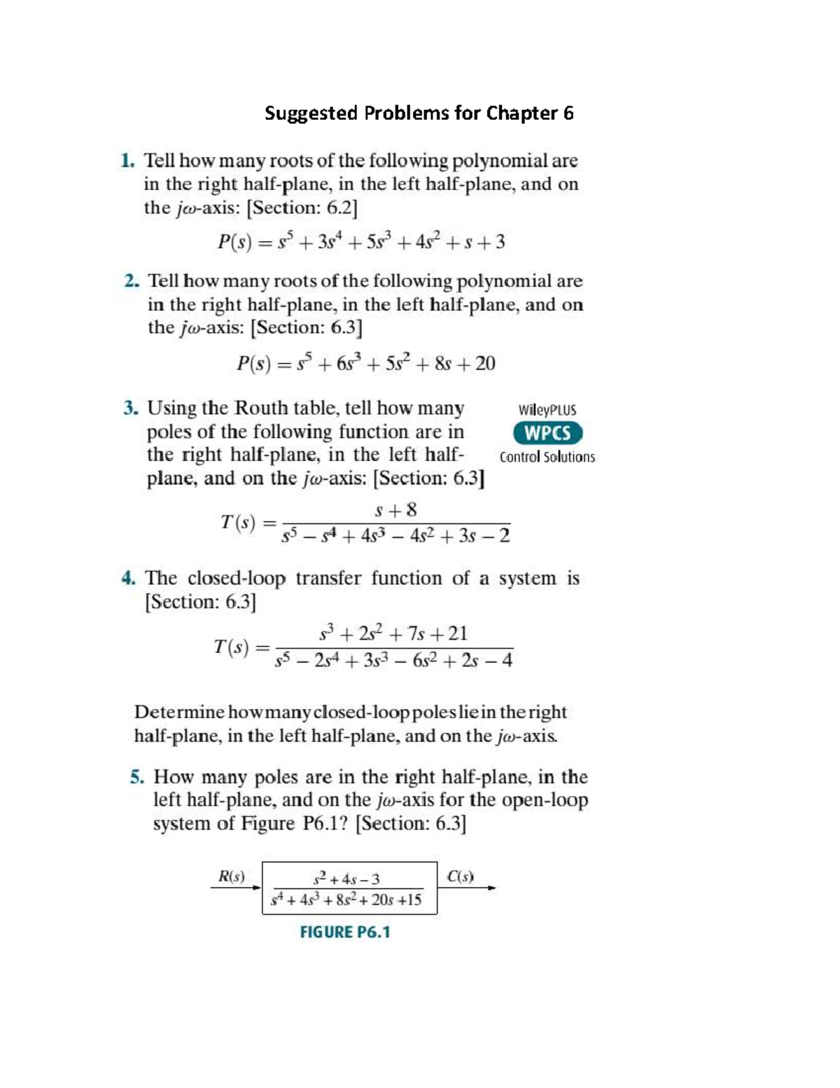 Suggested Problems for Chapter 6 - Solutions and Practice - Studocu