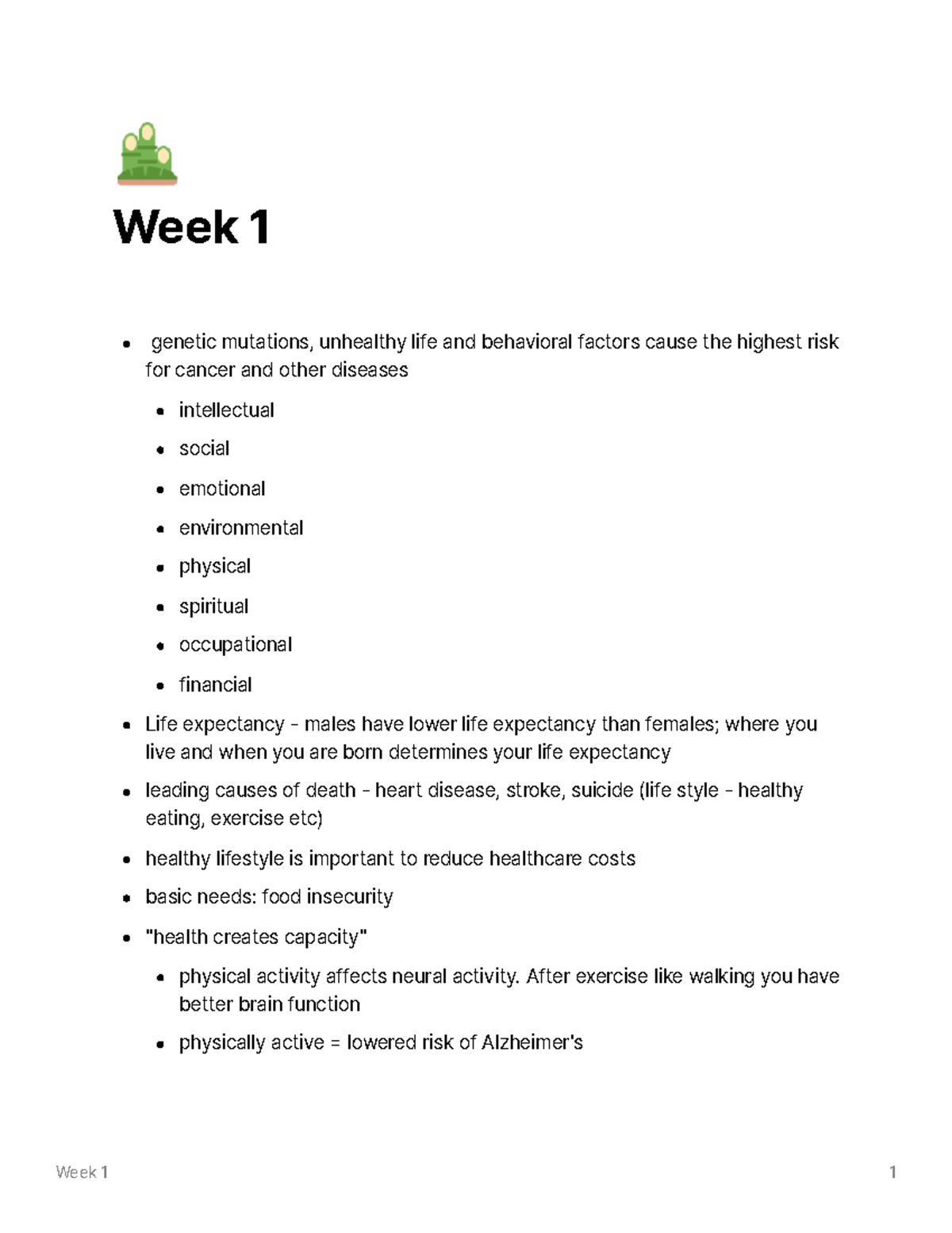 Week 1 - Lecture notes week 1 lectures - Week 1 1 🎍 Week 1 genetic ...