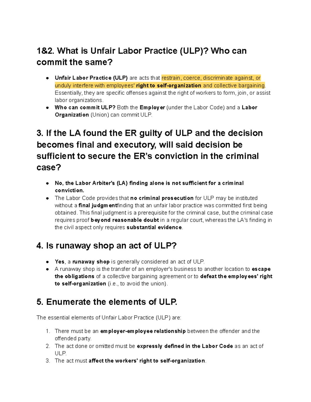 Unfair Labor Practices (ULP): Key Concepts & Legal Implications - Labor ...