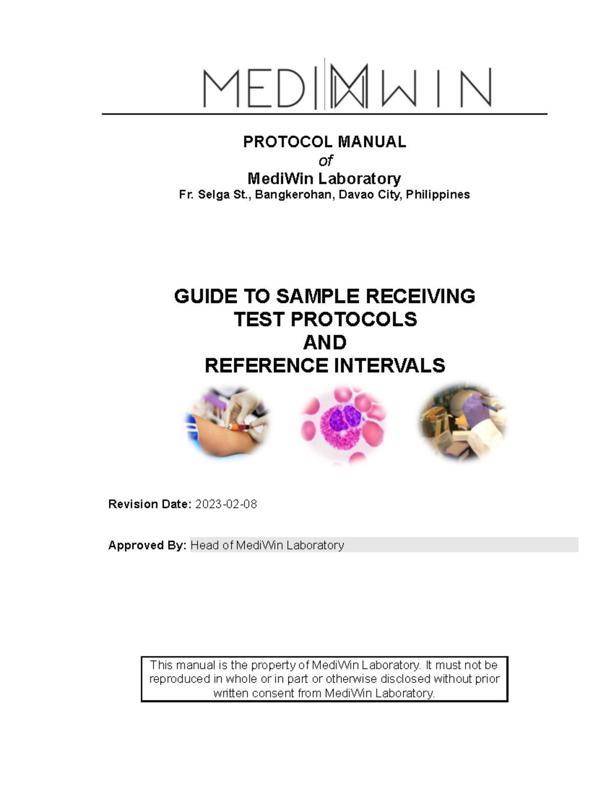 Mediwin Laboratory Protocol Manual: Sample Handling & Testing Guide ...
