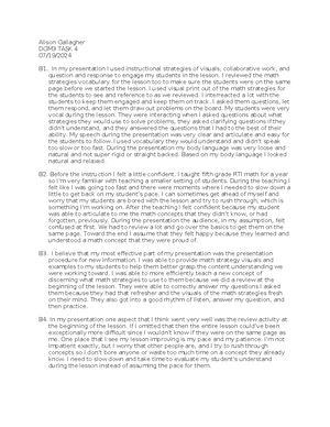 Task 1 for C109 - Alison Gallagher LBM3 — LBM3 Task 1: Elementary ...