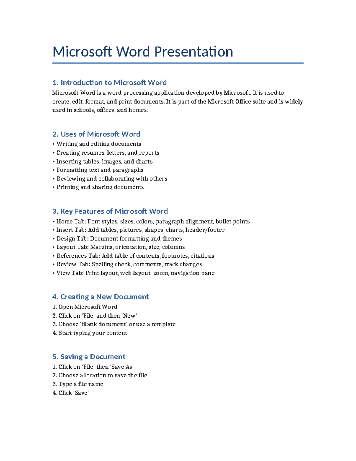 Microsoft Word 101: Introductory Presentation on Word Processing - Studocu