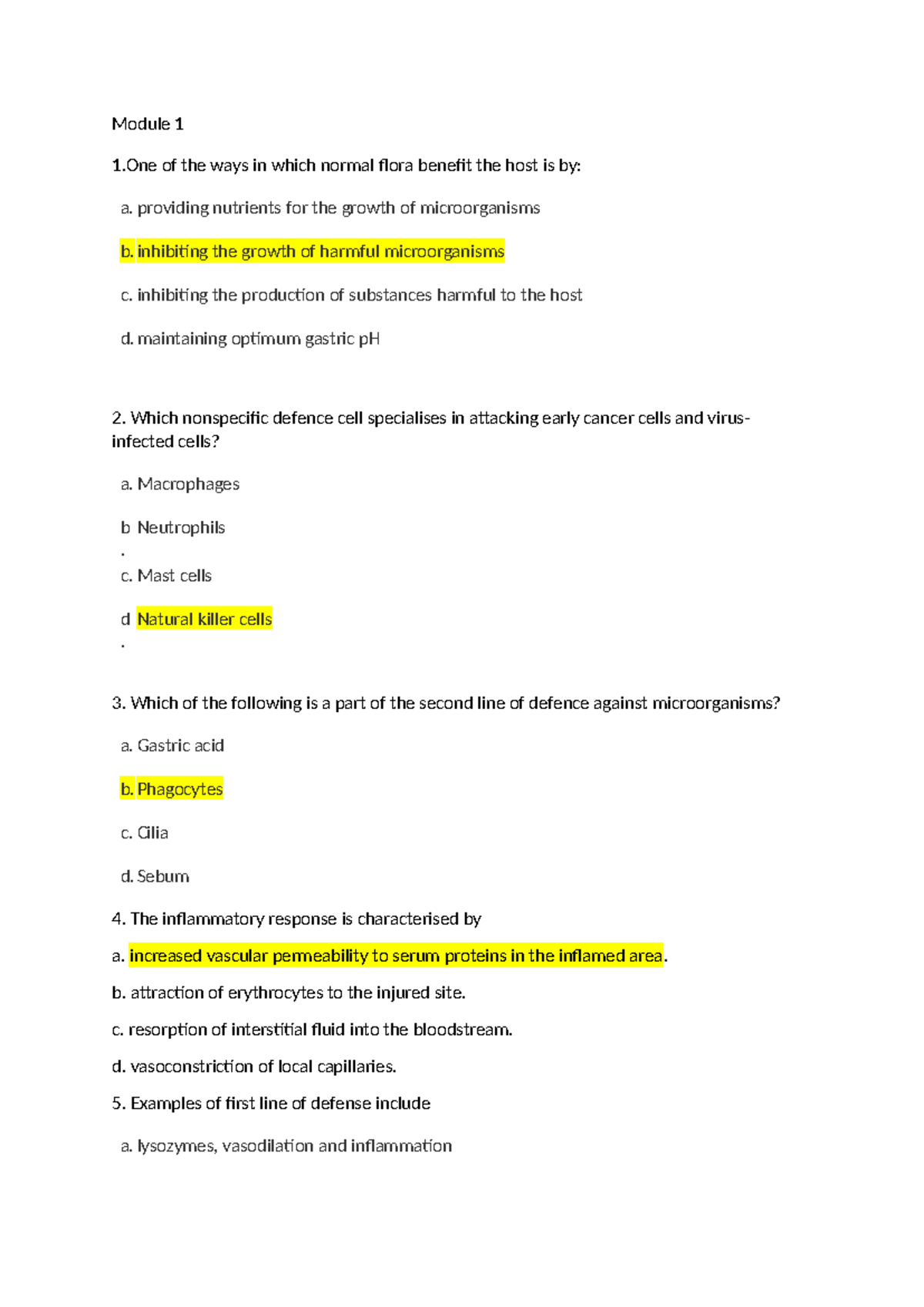 Bio 101 Final Exam Practice Quiz on Immune System and Defense ...