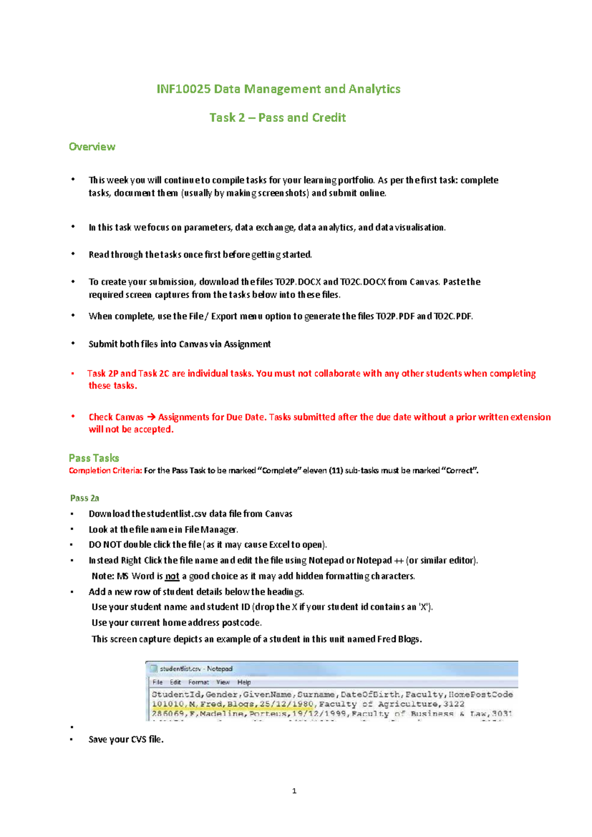 INF10025 Tasks 02-2 - Assignment - INF10025 Data Management and ...