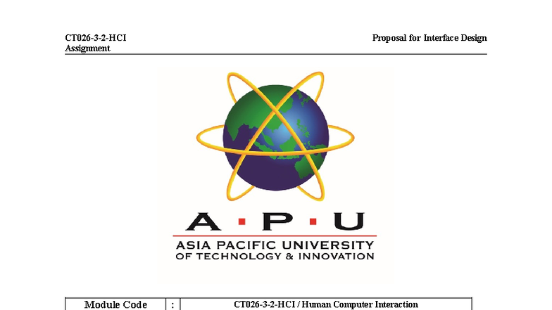 HCI APD2F2406IT Assignment Proposal for Web Interface Design - Studocu