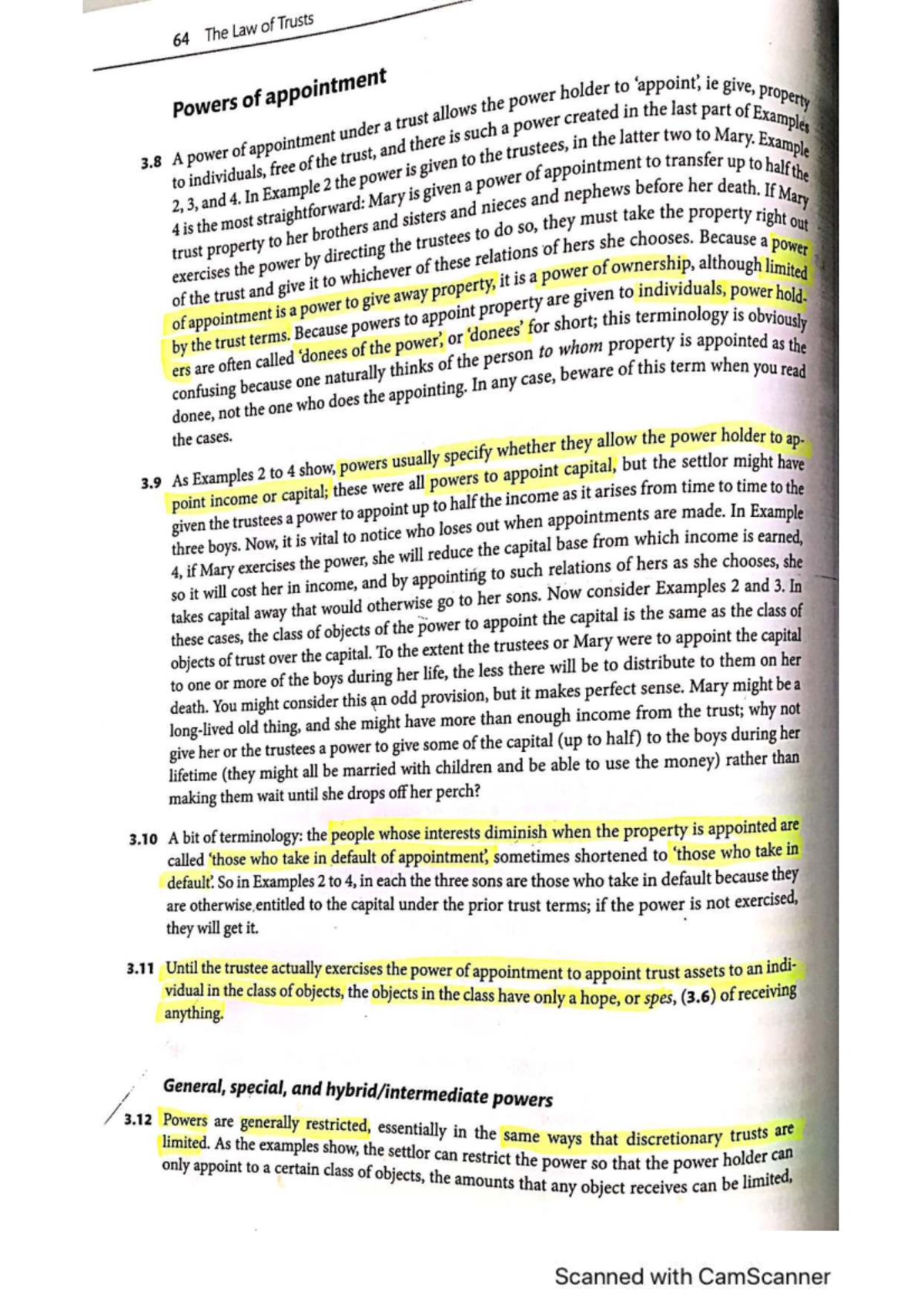 JE Penner POA: Understanding Powers of Appointment in Trusts - Studocu