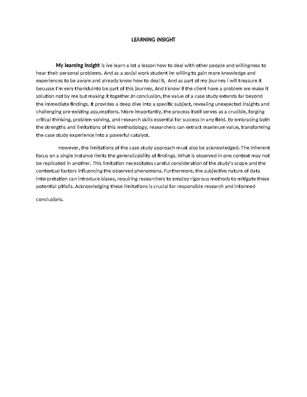 SWK 101: Learning Insights from Case Studies in Social Work - Studocu
