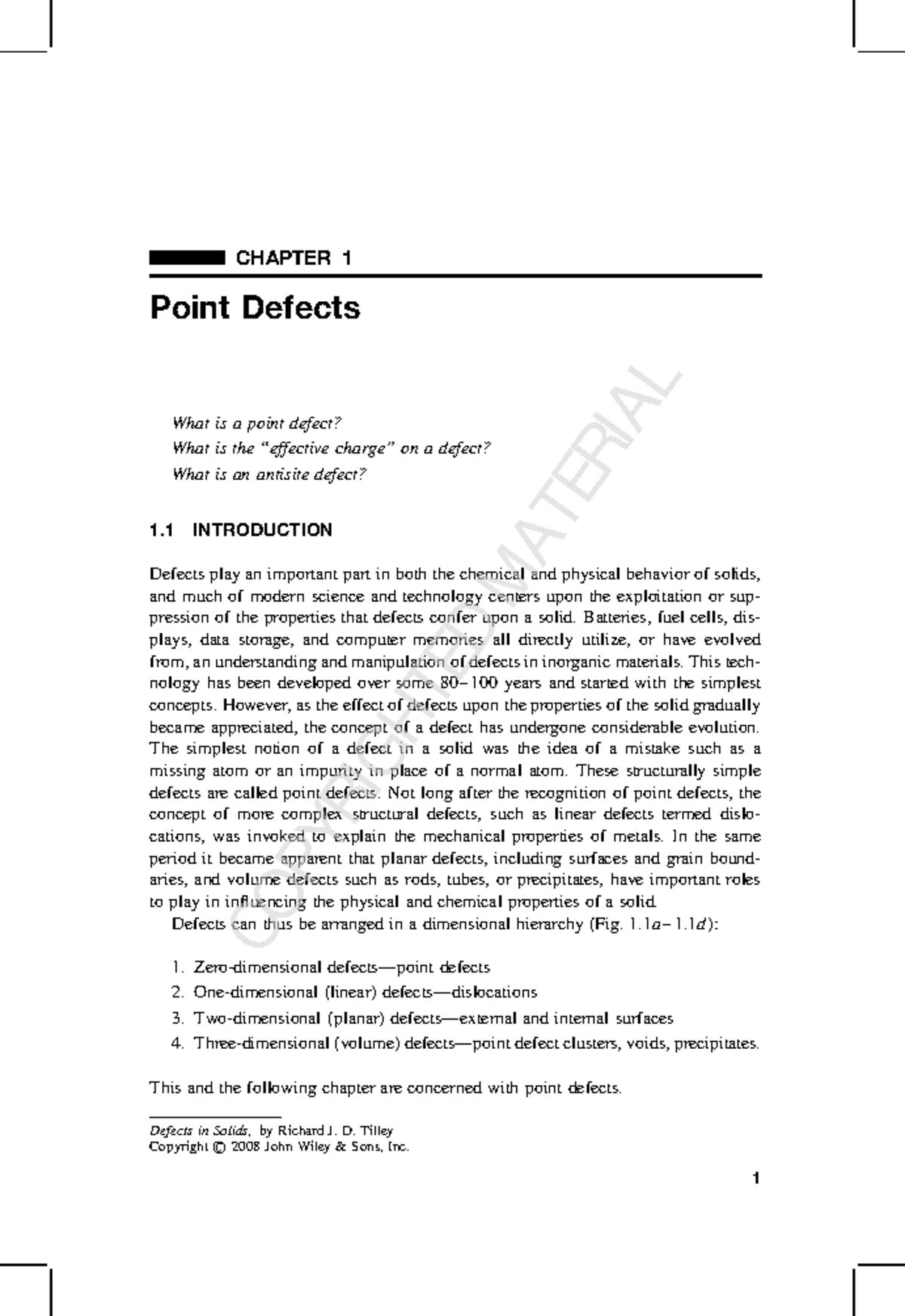 Point Defects in Solids: An Overview (CHEM 9780470077948) - Studocu