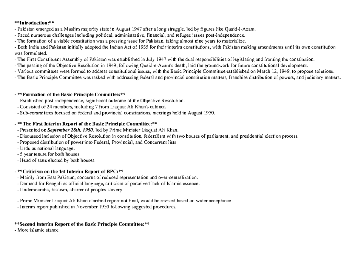 Basic Principles Committee: Formation, Reports, and Criticism Analysis ...