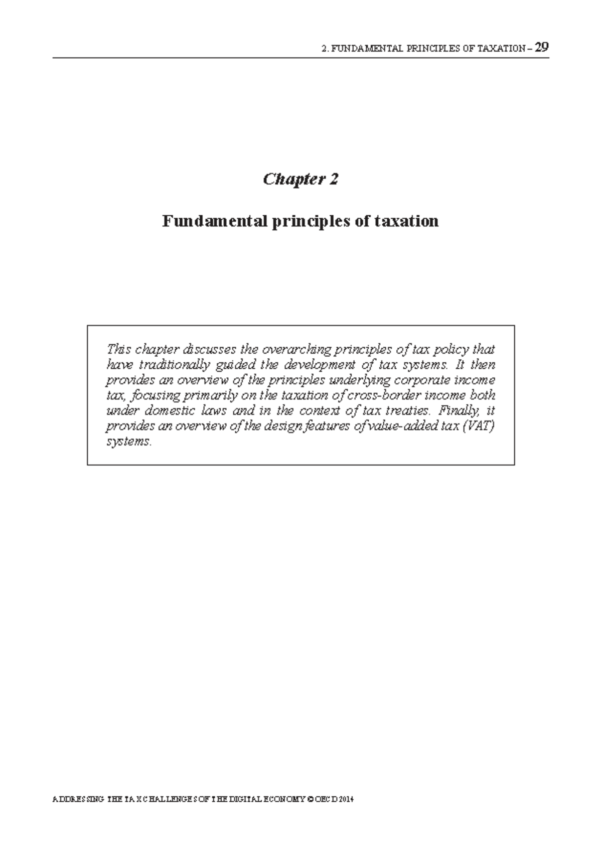 Tax 2 Notes: Fundamental Principles of Taxation and VAT Systems - Studocu