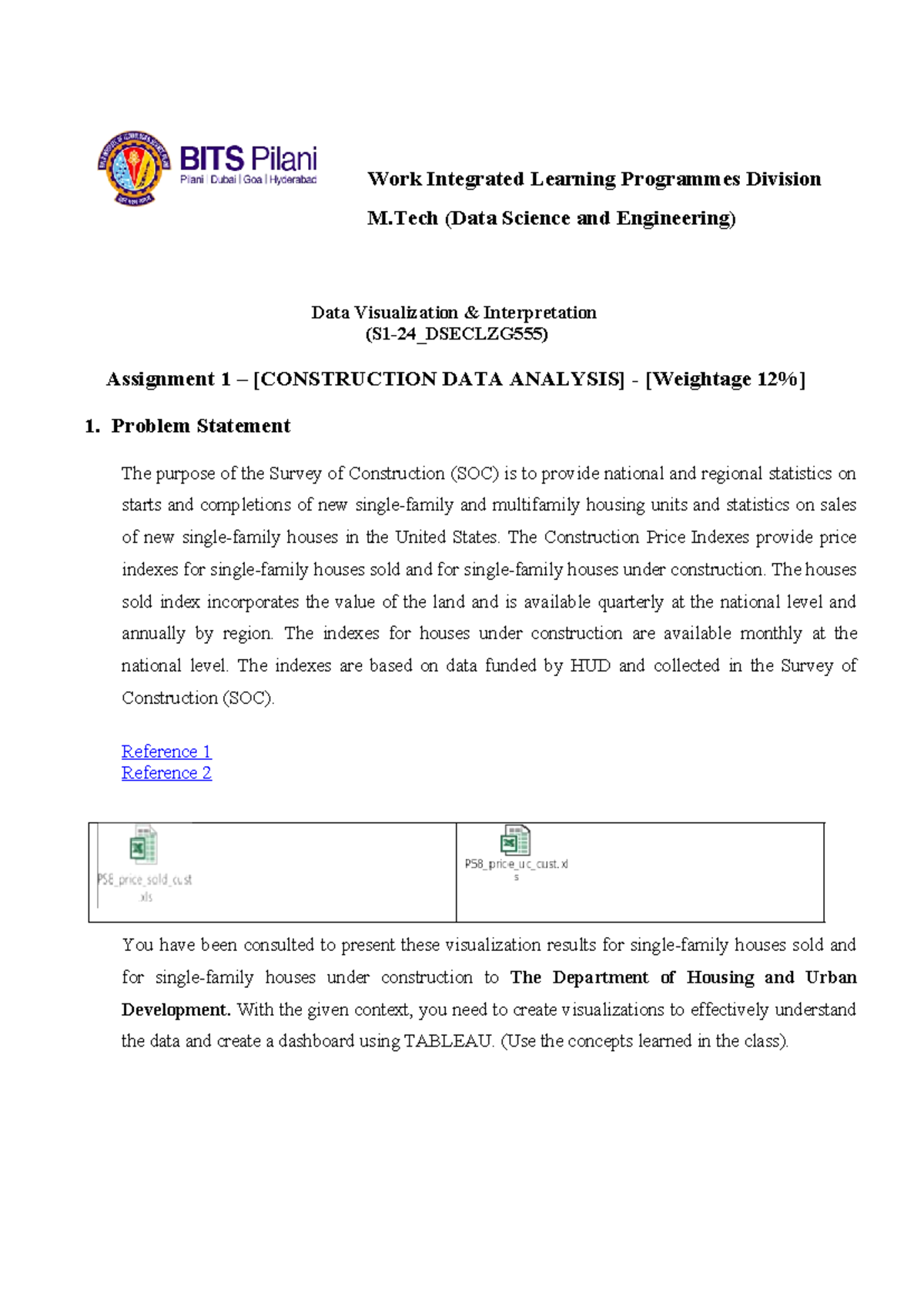 Assignment DVI Assignment 1 Construction DATA Analysis - Work ...