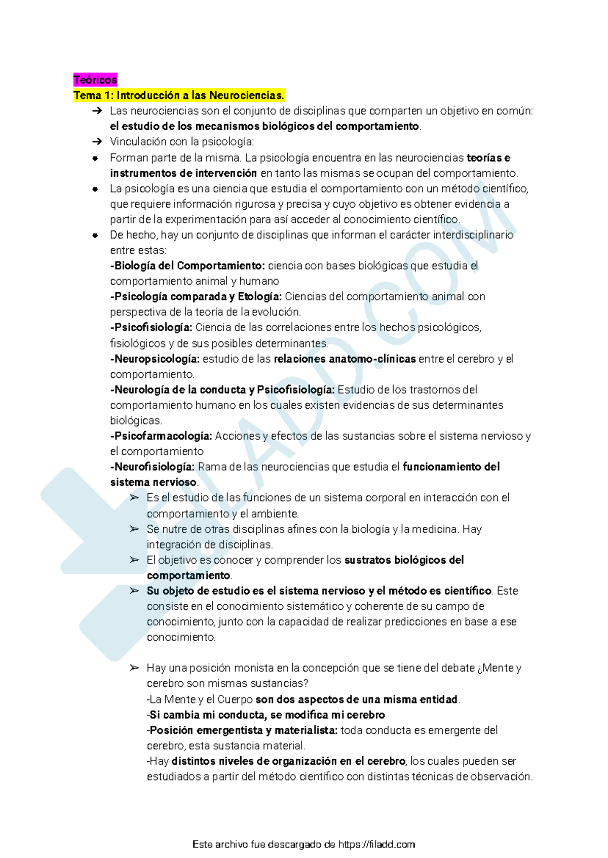 FI LA DD .C OM Resumen del 1er Parcial: Introducción a las ...