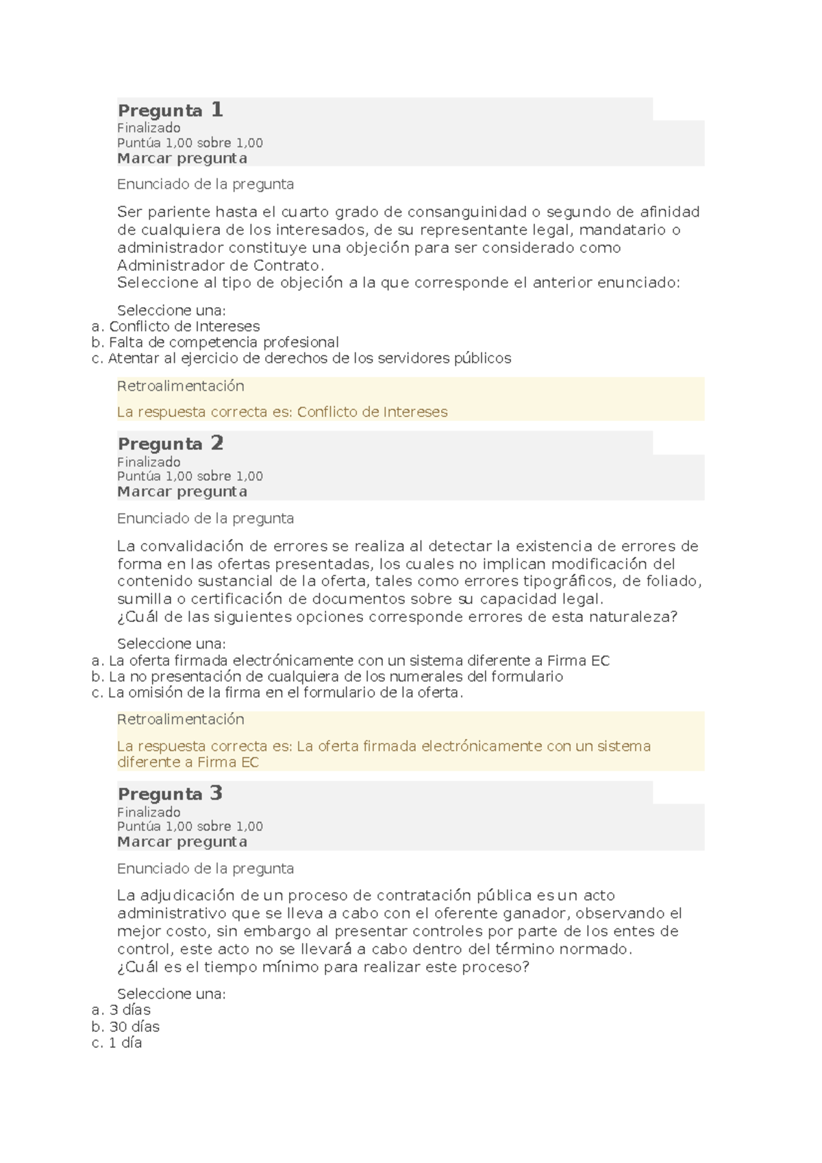 Fundamentos de Contratación Pública SERCOP - Examen Final 2025 - Studocu