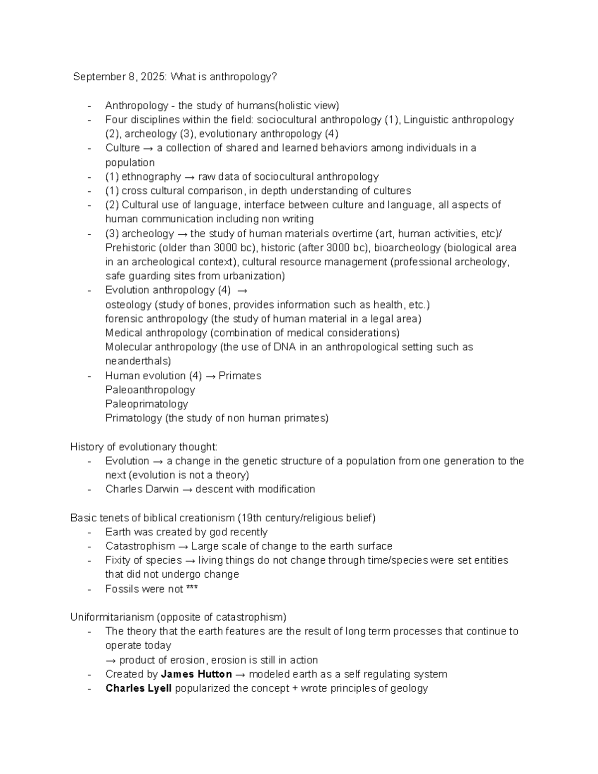 Anthro 101: Comprehensive Lecture Notes on Anthropology and Evolution ...