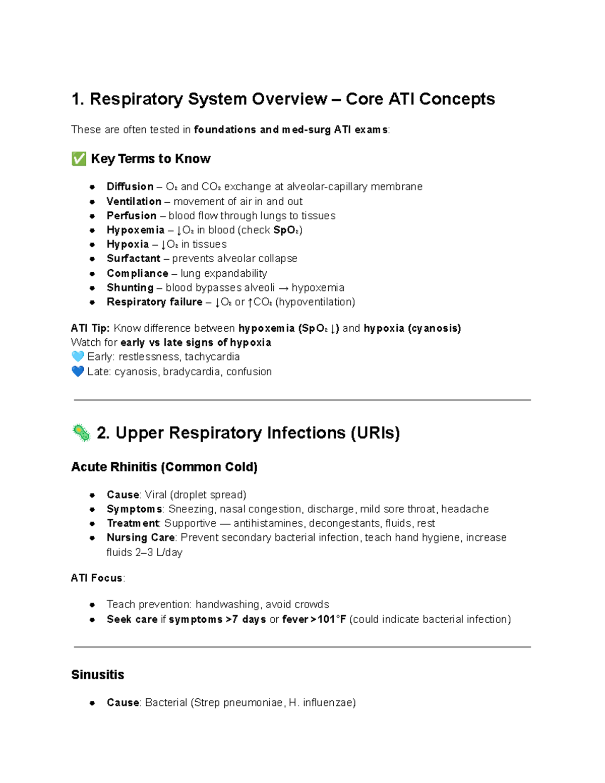 ATI Comprehensive Guide to Respiratory Care & Nursing Interventions ...