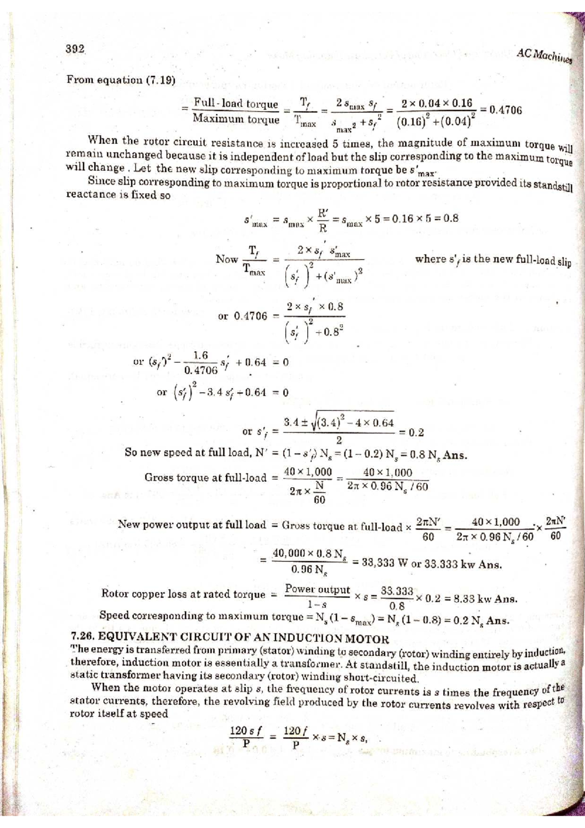 Induction Motors: Principles and Circuit Diagrams - JB Gupta Notes ...