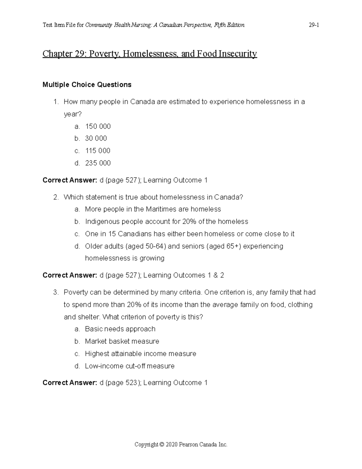 29 stam chn5 tif ch29 - Test bank from textbook - Chapter 29: Poverty ...