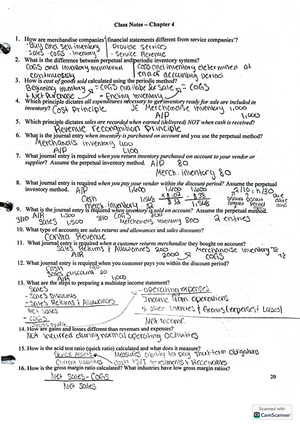 Final Exam Preparation Guide for Course Code: 0951 - Class Notes ...