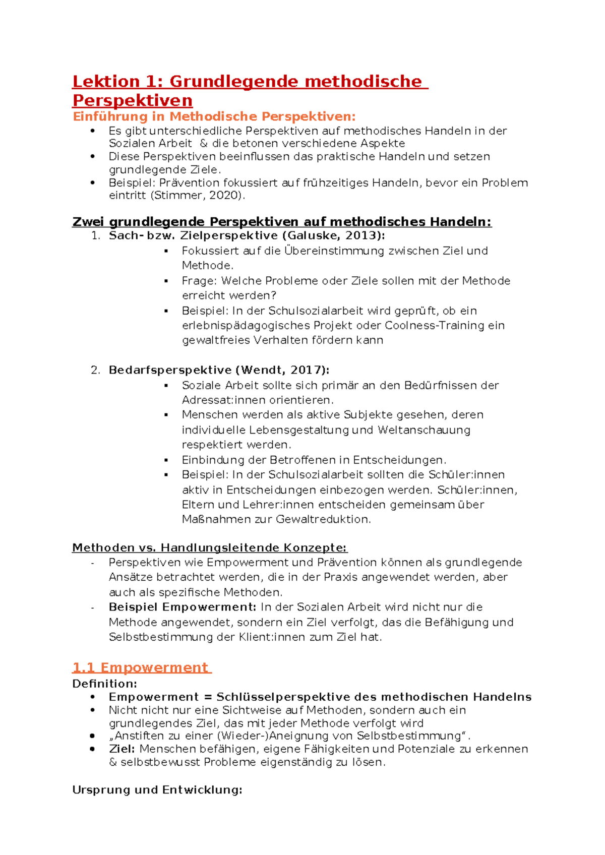 Methoden & Instrumente 2 Lernzettel - Lektion 1: Grundlegende ...