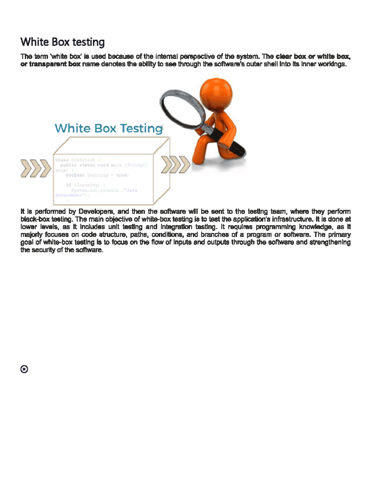 Module 3 1Black Box White Box - White Box testing The term is used ...