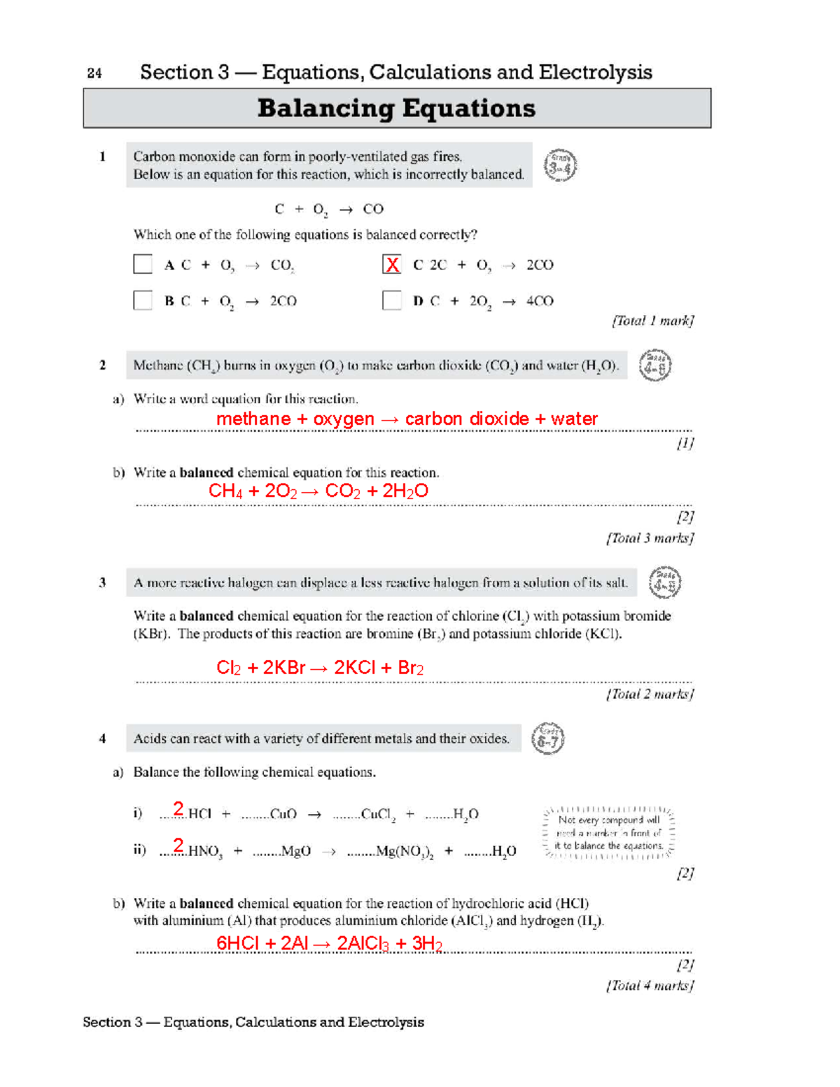 Chemical Calculations: Extra Questions & Answers (Chem 101) - Studocu