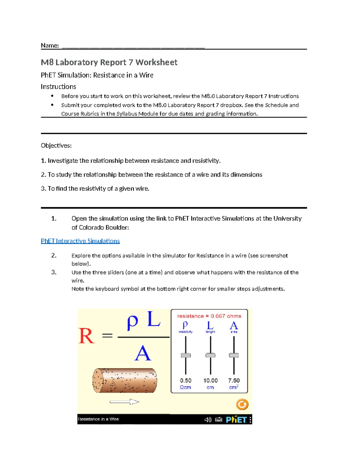 M6.1 Assignment 6 Worksheet: Magnetic Forces & Fields Analysis - Studocu