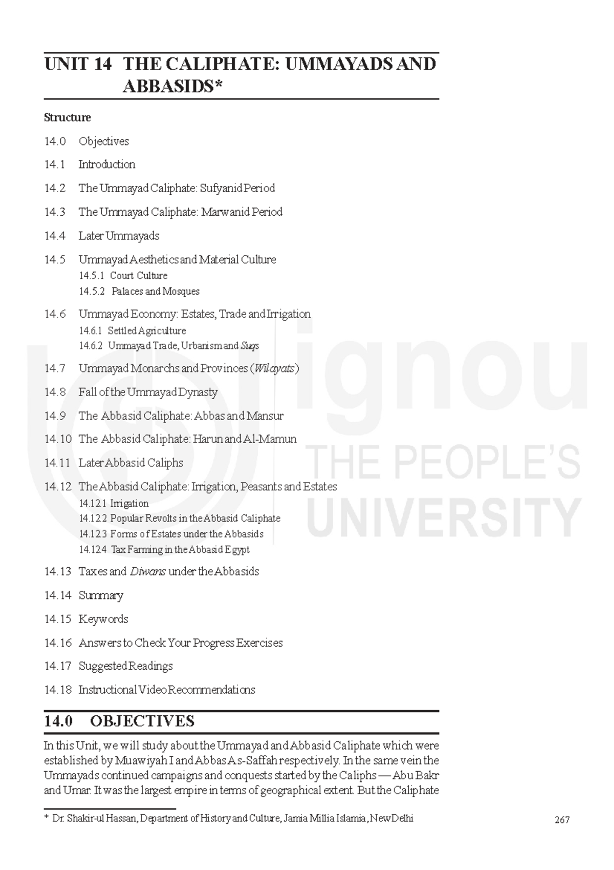 Unit 14: The Caliphate: Umayyads and Abbasids - Political Structures ...