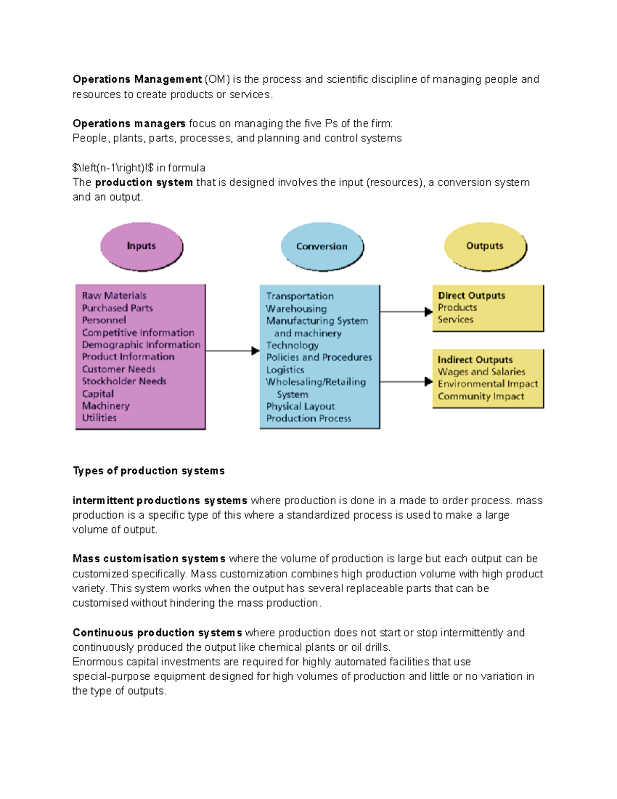 Operations Management (OM) Overview: Key Concepts & Systems - Studeersnel