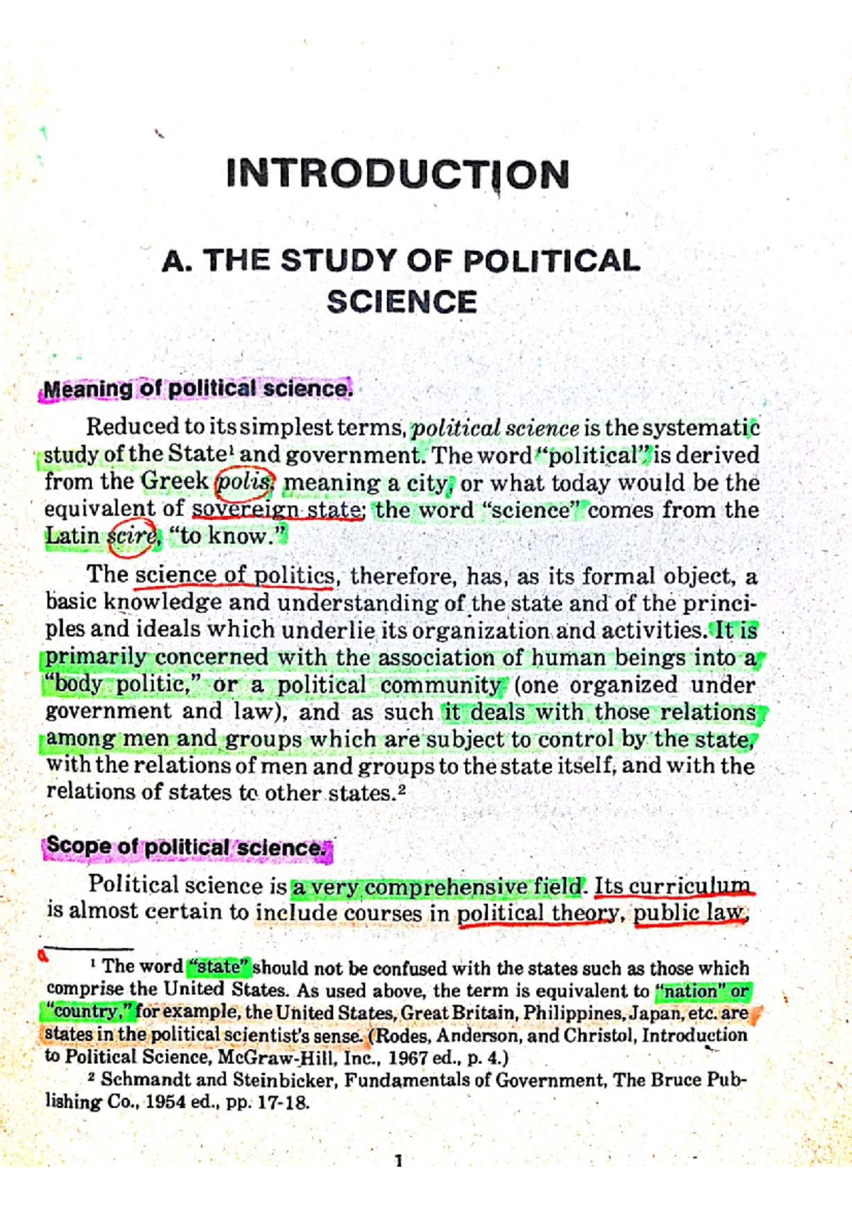 Political Science Overview: Concepts & Theories (POLSCI 101) - Studocu