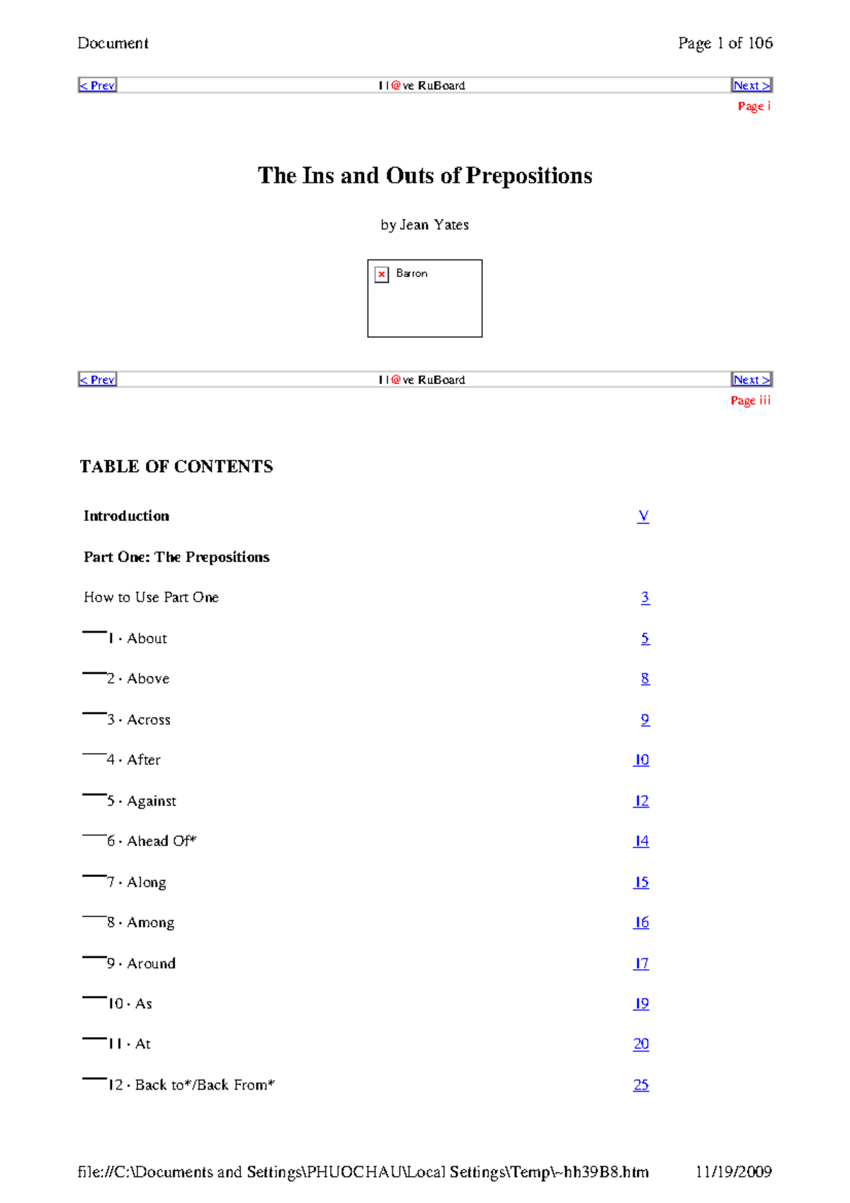 Preposition Usage - Lecture Notes for Students (ENG 101) - Studocu