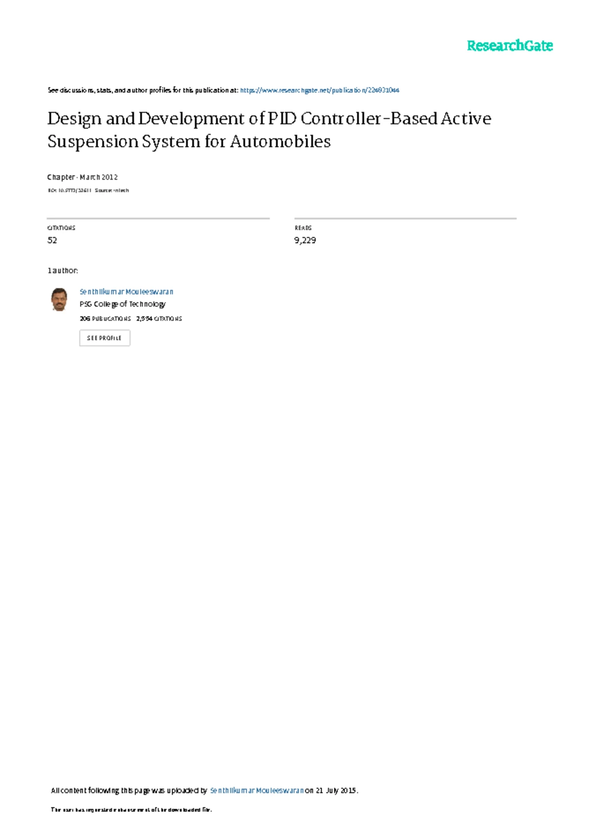 Constructing Control System for Active Suspension (ENG 101) - Studocu