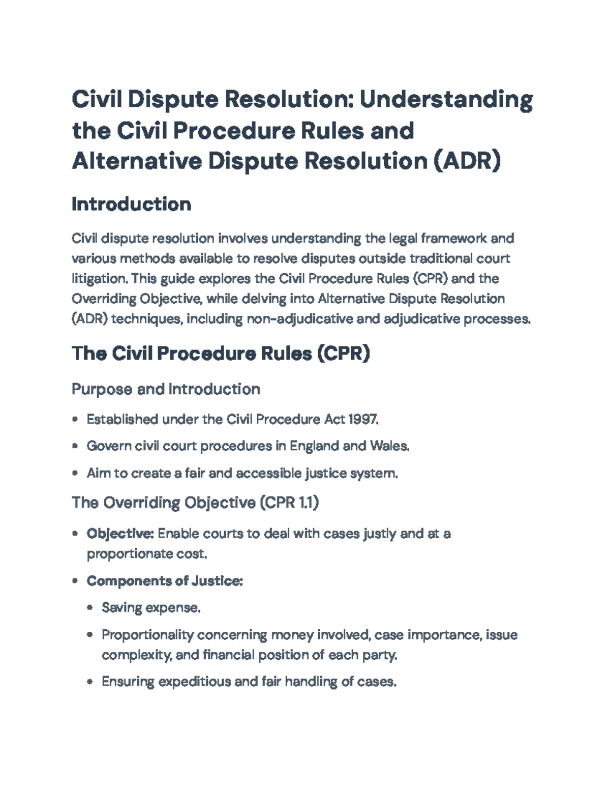 Civil Procedure and ADR: Strategies for Effective Dispute Resolution ...