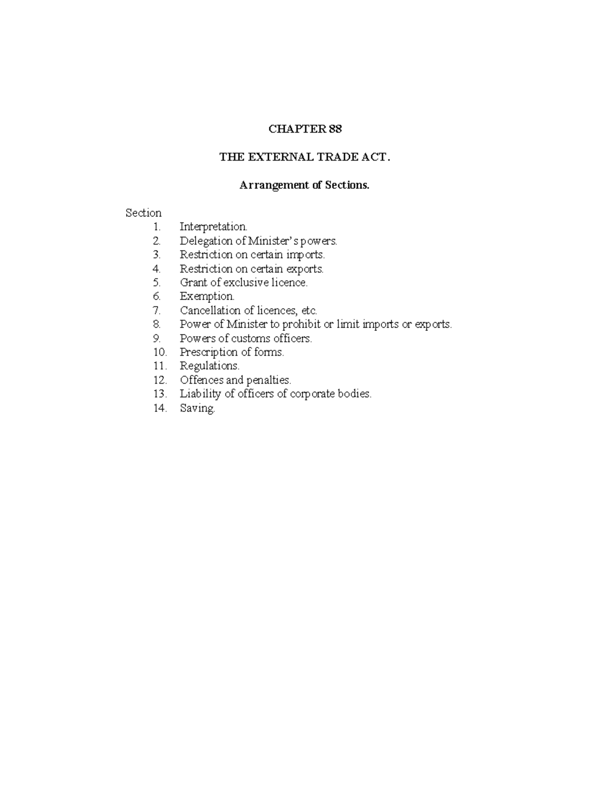 External Trade ACT Overview - Laws Governing Uganda's Trade - Studocu