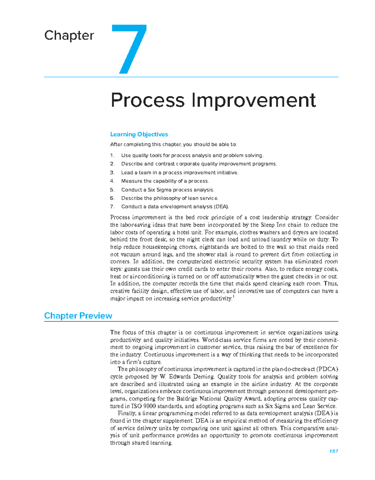 Chapter 7 Process Improvement Notes & PPT (MGT 301) - Studocu