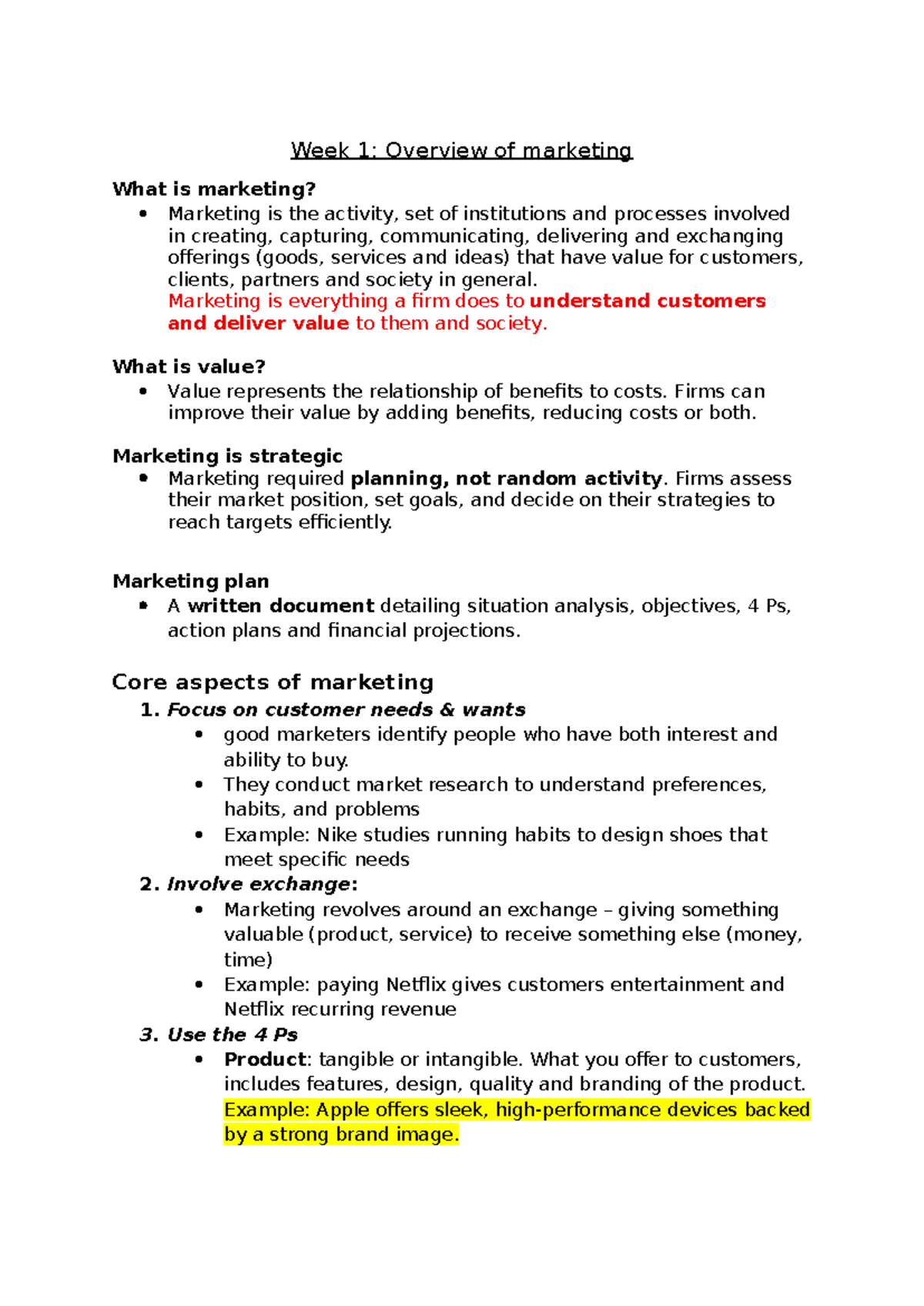 Marketing (MKTG) Final Exam Revision Notes: Key Concepts & Strategies ...