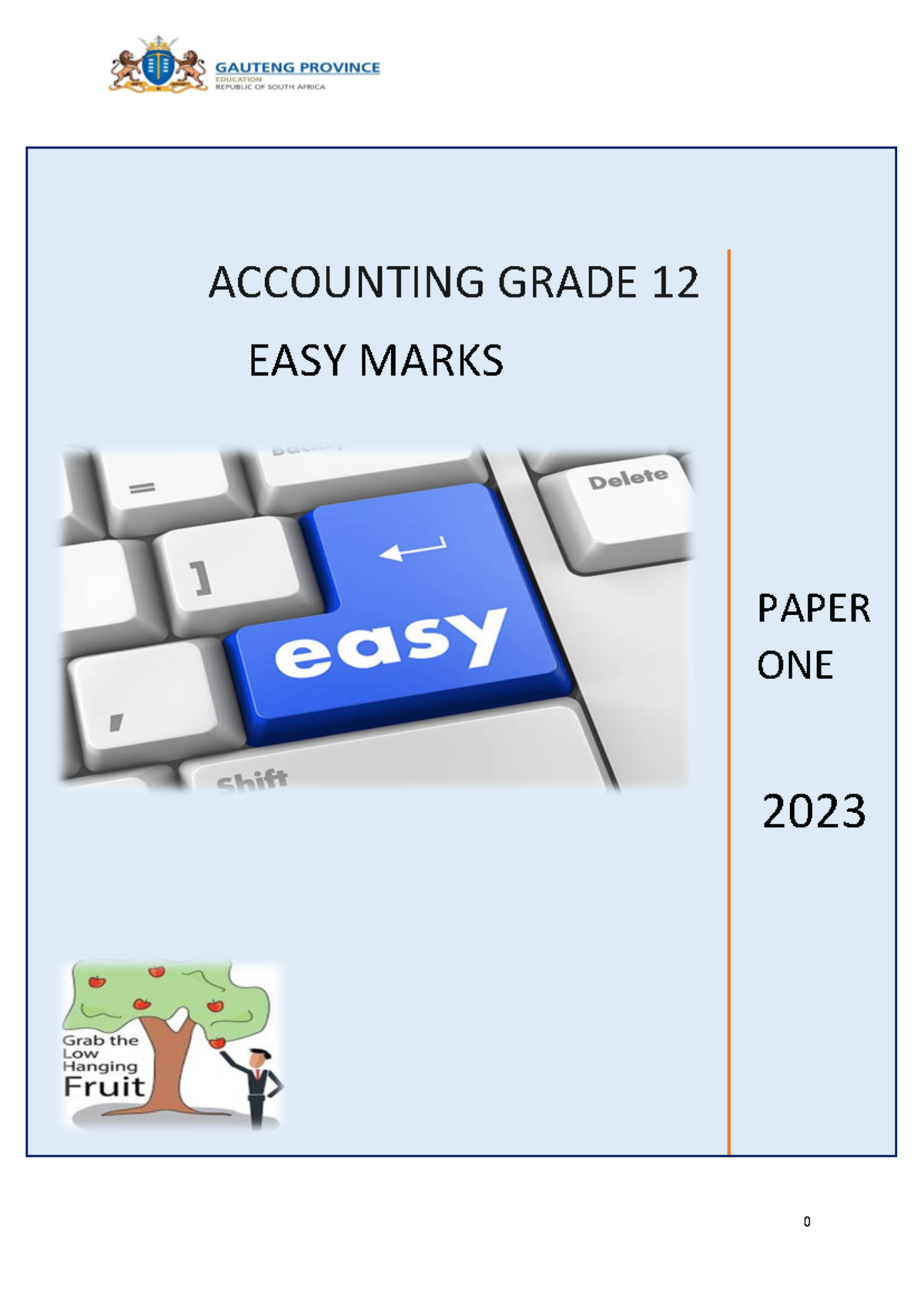 Grade 12 Accounting Paper 1 Summary Notes for 2023 Exam - Studocu