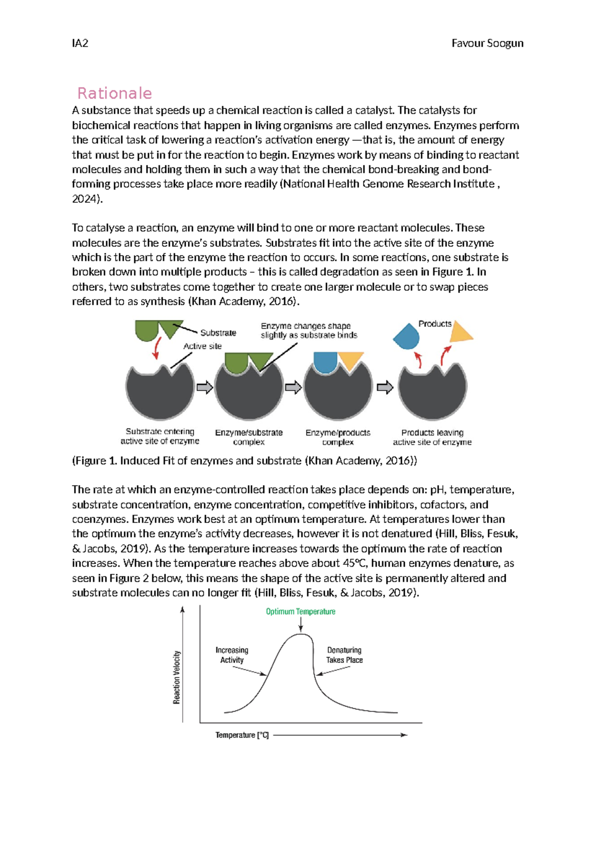 BIO IA2 Final Report: Impact of Temperature on Liver Catalase Activity ...