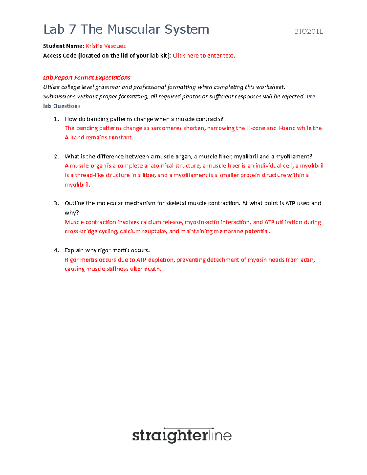Lab 7: The Muscular System - BIO201L Lab Report - Studocu