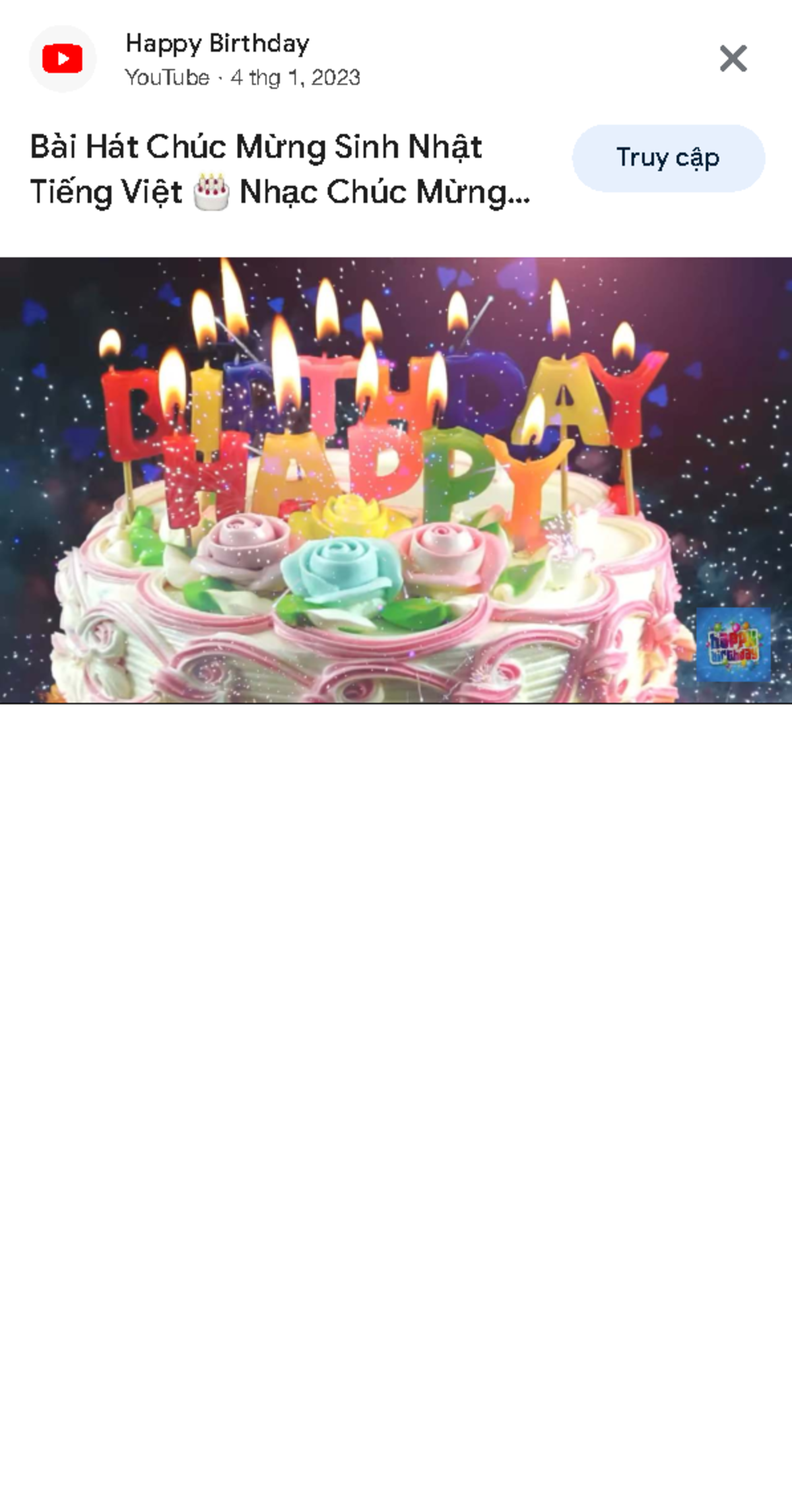 Happy birthday - Tìm trên Google - Cambridge Primary - Bài Hát Chúc ...