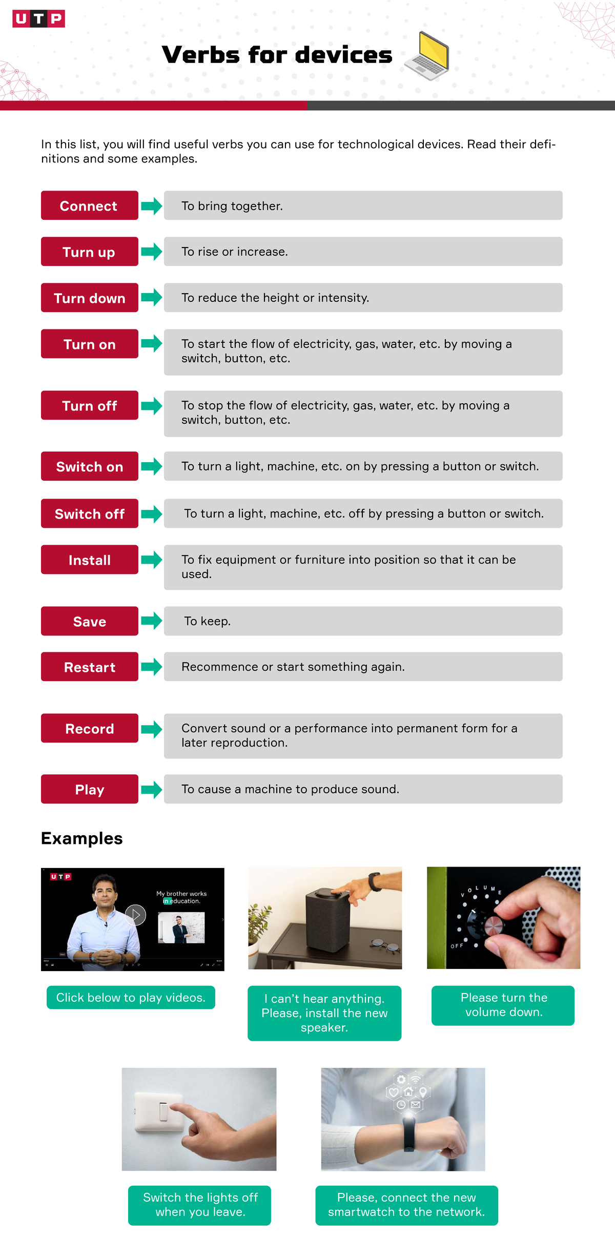 Week 10 - Essential Verbs for Technological Devices - Studocu